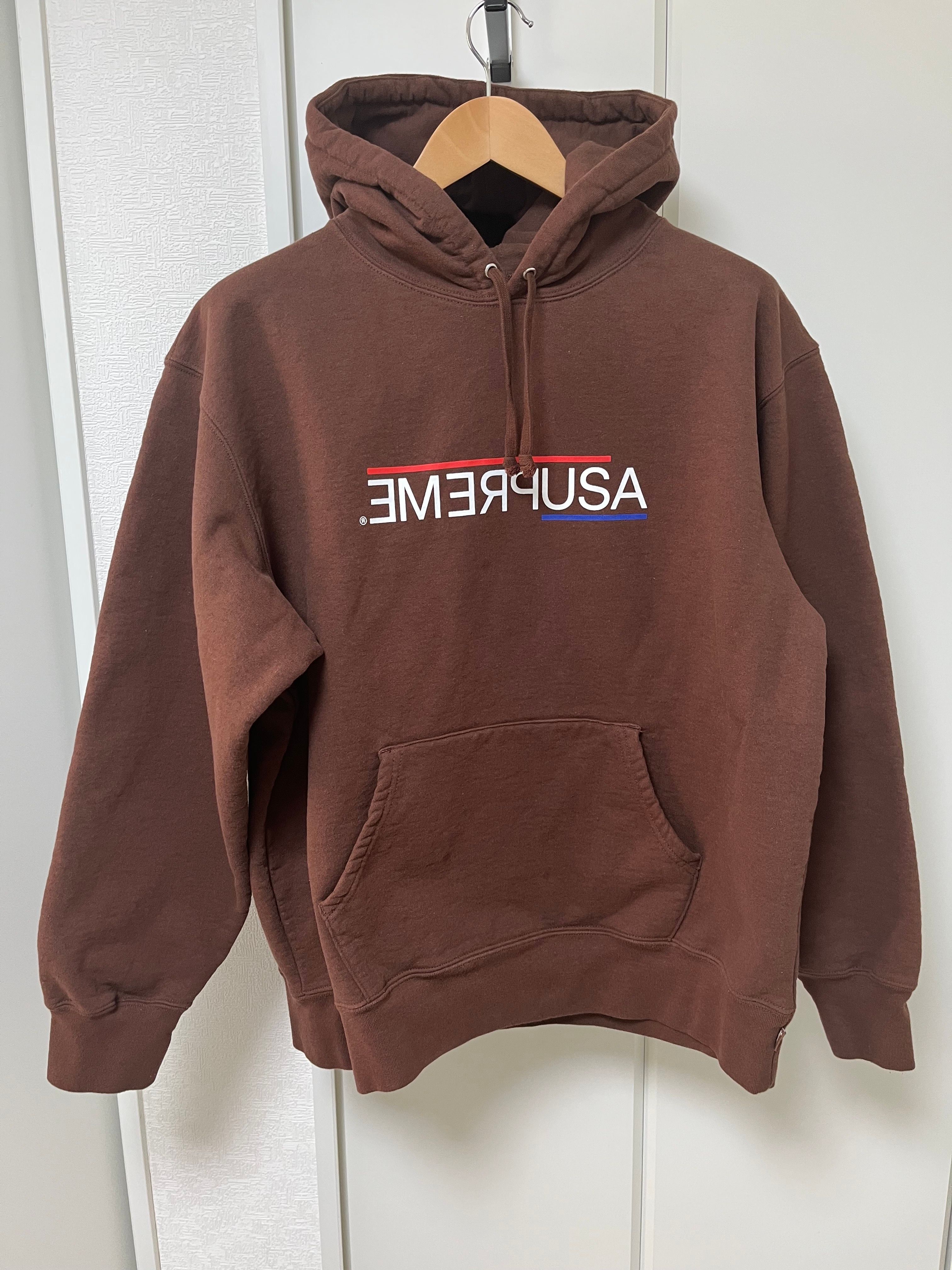 Supreme USA Hooded Sweatshirt "Brown"