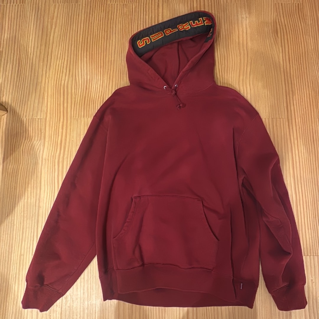 Supreme Woven Patches Hooded Sweatshirt "Cardinal"