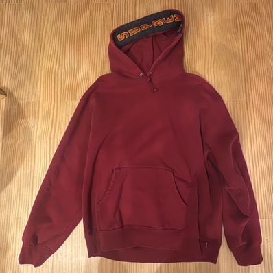 Supreme Woven Patches Hooded Sweatshirt "Cardinal"
