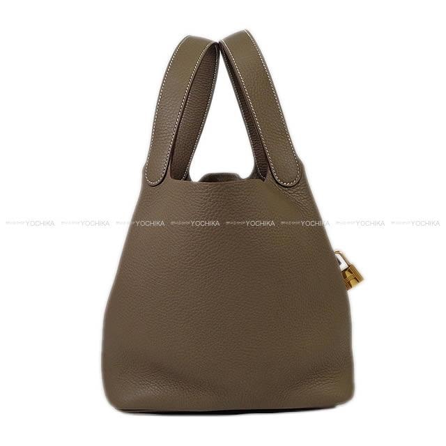 【恵比寿明治通り店】HERMES エルメス ハンドバッグ ピコタンロック 22 MM エトープ (エトゥープ) トリヨンクレマンス ゴールド金具 K刻印 新品