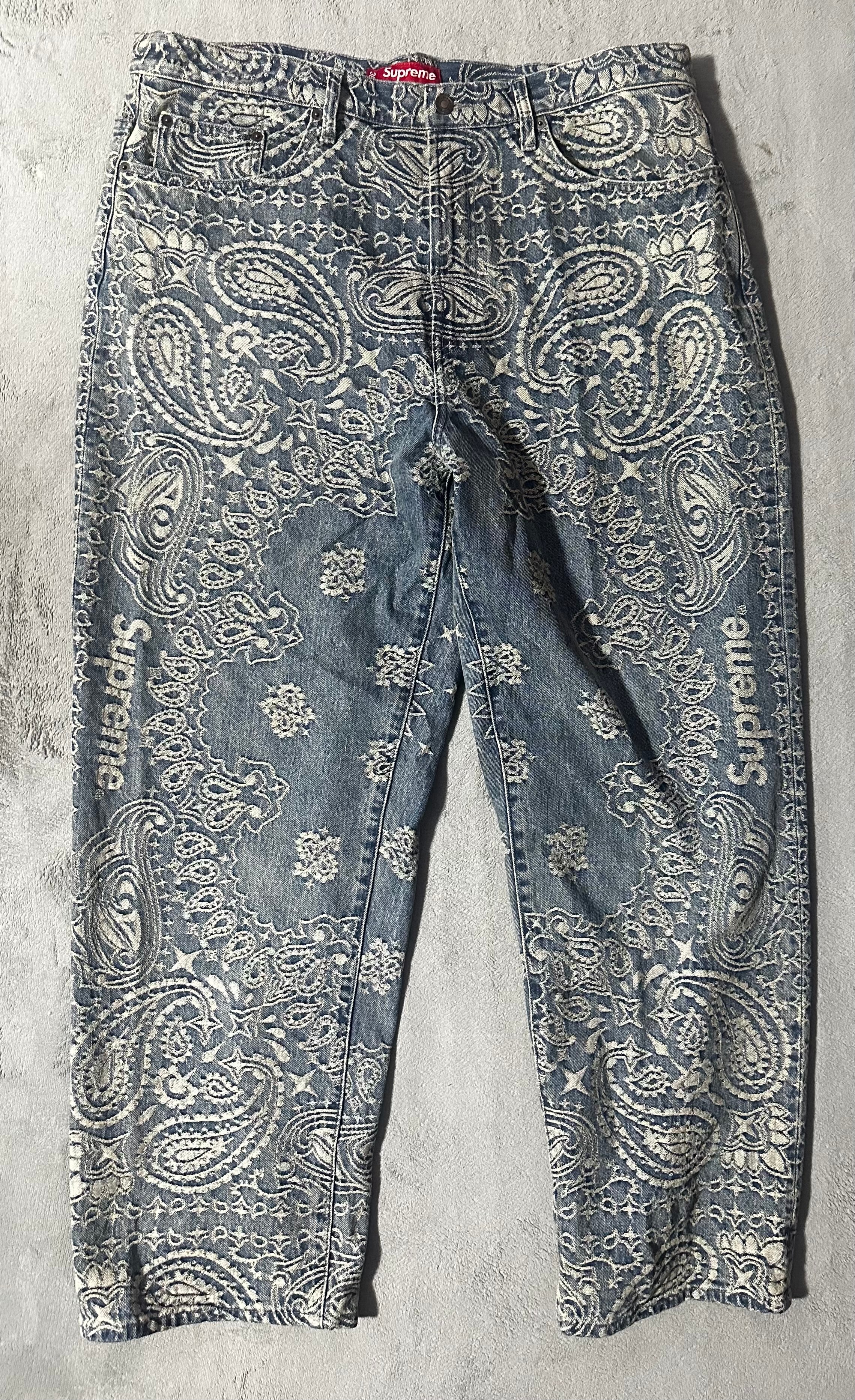 Supreme Bandana Jacquard Baggy Jean "Blue"