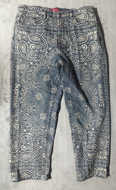 Supreme Bandana Jacquard Baggy Jean "Blue"