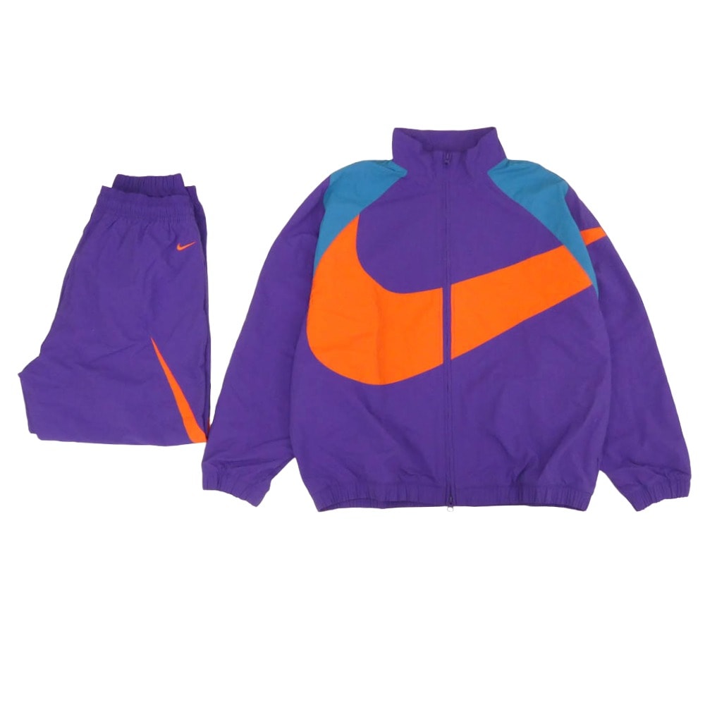 NIKE ナイキ セットアップ 25AW HV4108-547/HV2358-547 オーバーサイズド ウーブン ナイロン セットアップ ナイロンジャケット ミッドライズ ジョガーパンツ パープル系 オレンジ系【中古】
