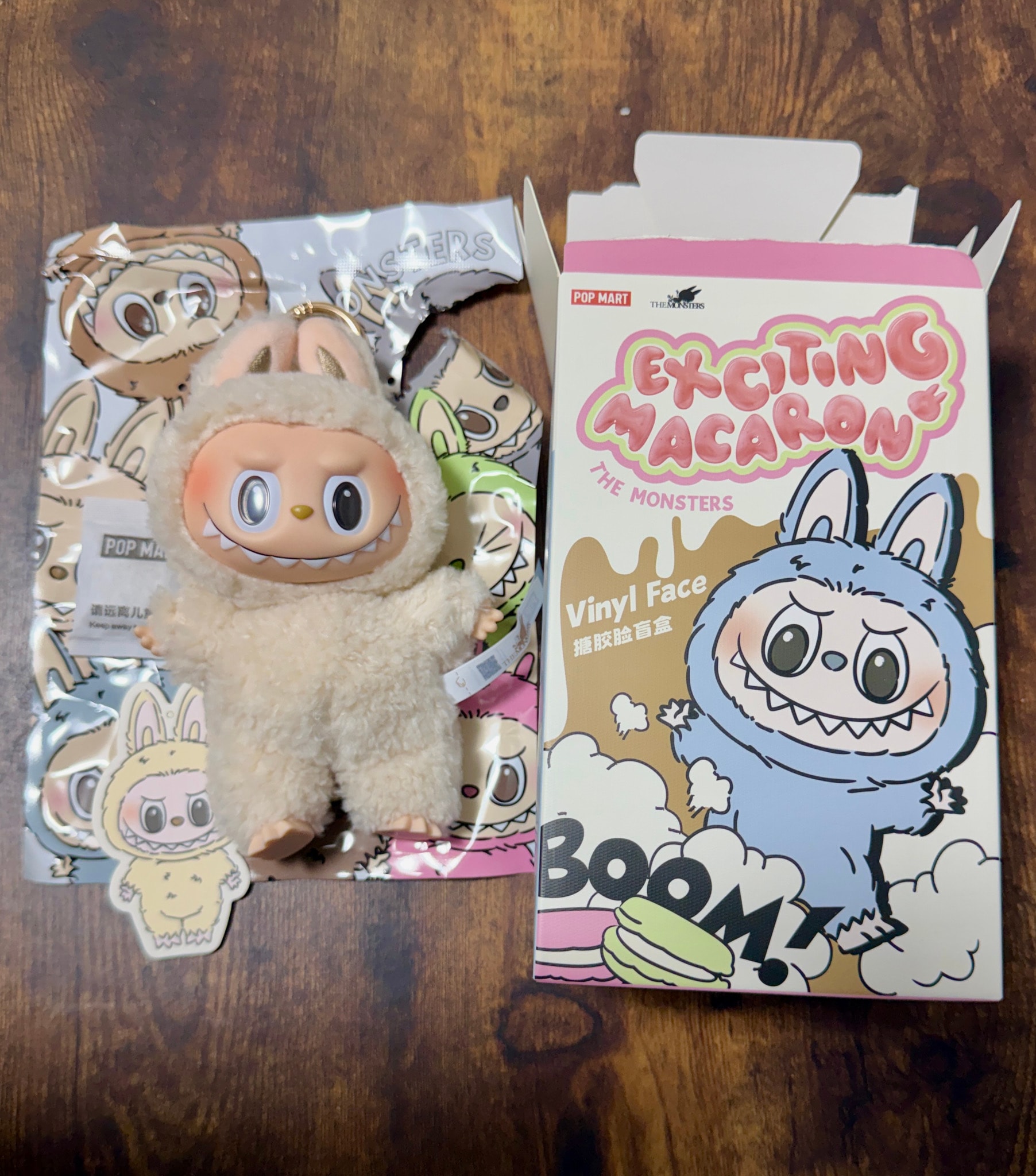 POP MART THE MONSTERS (LABUBU) Exciting Macaron Plush Series SOYMILK