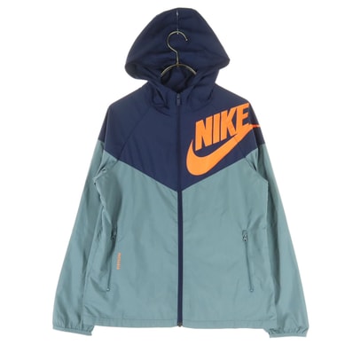 NIKE ナイキ マルチカラー ロゴプリント 長袖 ジップジャケット L グレー系 フーディー
