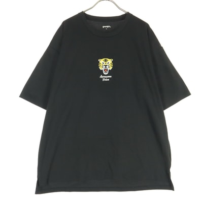 graniph グラニフ ワンポイント刺繍 虎 半袖 Tシャツ XL ブラック