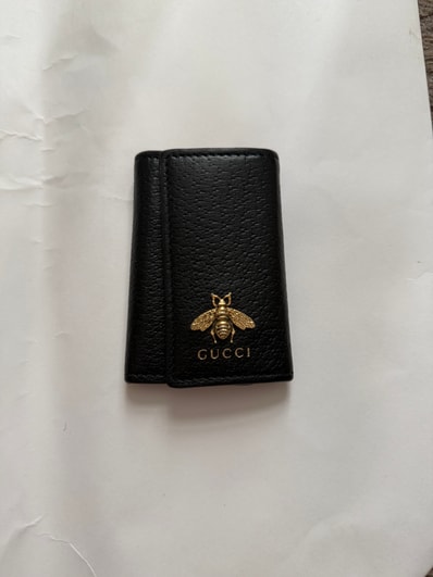 GUCCI Animalier Leather Key Case