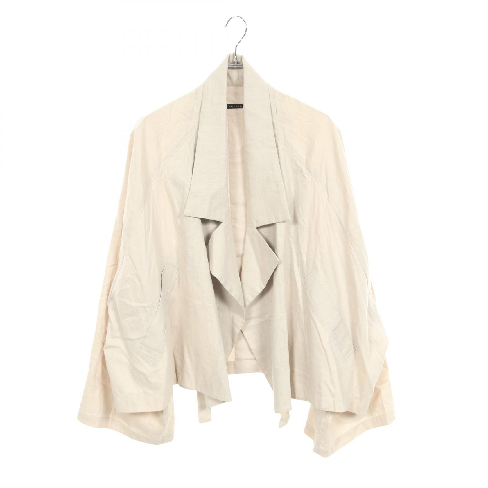 マイビューティフルランドレット my beautiful land let 2WAY WIDE JACKET 衣料品 アウター コットン ファブリック リヨセル メンズ レディース ホワイト系 WM08-BZ211082 【中古】
