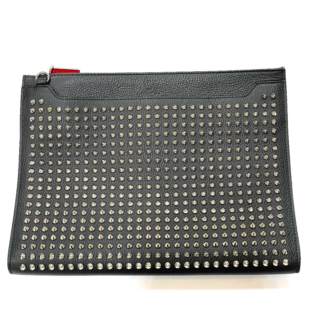 クリスチャンルブタン Christian Louboutin スカイポーチ スパイク スタッズ カバン クラッチバッグ クラッチバッグ レザー ブラック