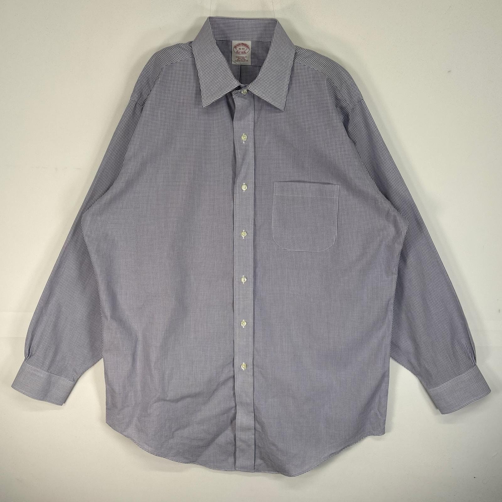 古着 ブルックスブラザーズ Brooks Brothers 長袖シャツ カラーステイ 胸ポケ TRADITIONAL FIT L  パープル系 チェック メンズ
