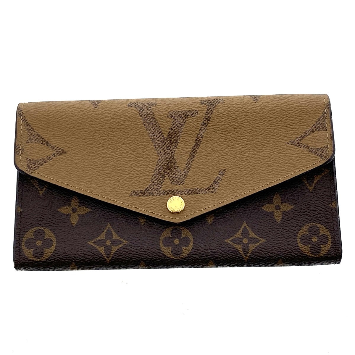 LOUIS VUITTON ルイ・ヴィトン ポルトフォイユ・サラ 長財布 M80726 モノグラムリバース ブラウン  レディース【中古】