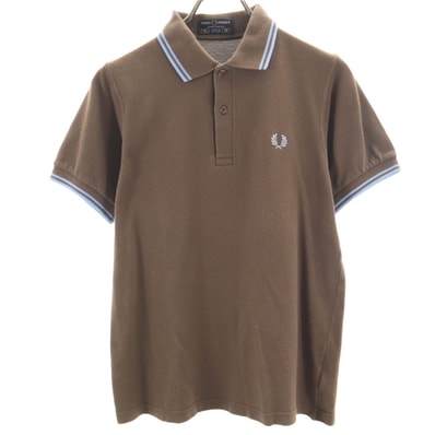 FRED PERRY フレッドペリー 半袖 ポロシャツ 36 ブラウン系 鹿の子地