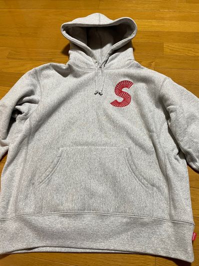 Supreme S Logo Hooded Sweatshirt "Heather Grey" (20FW)