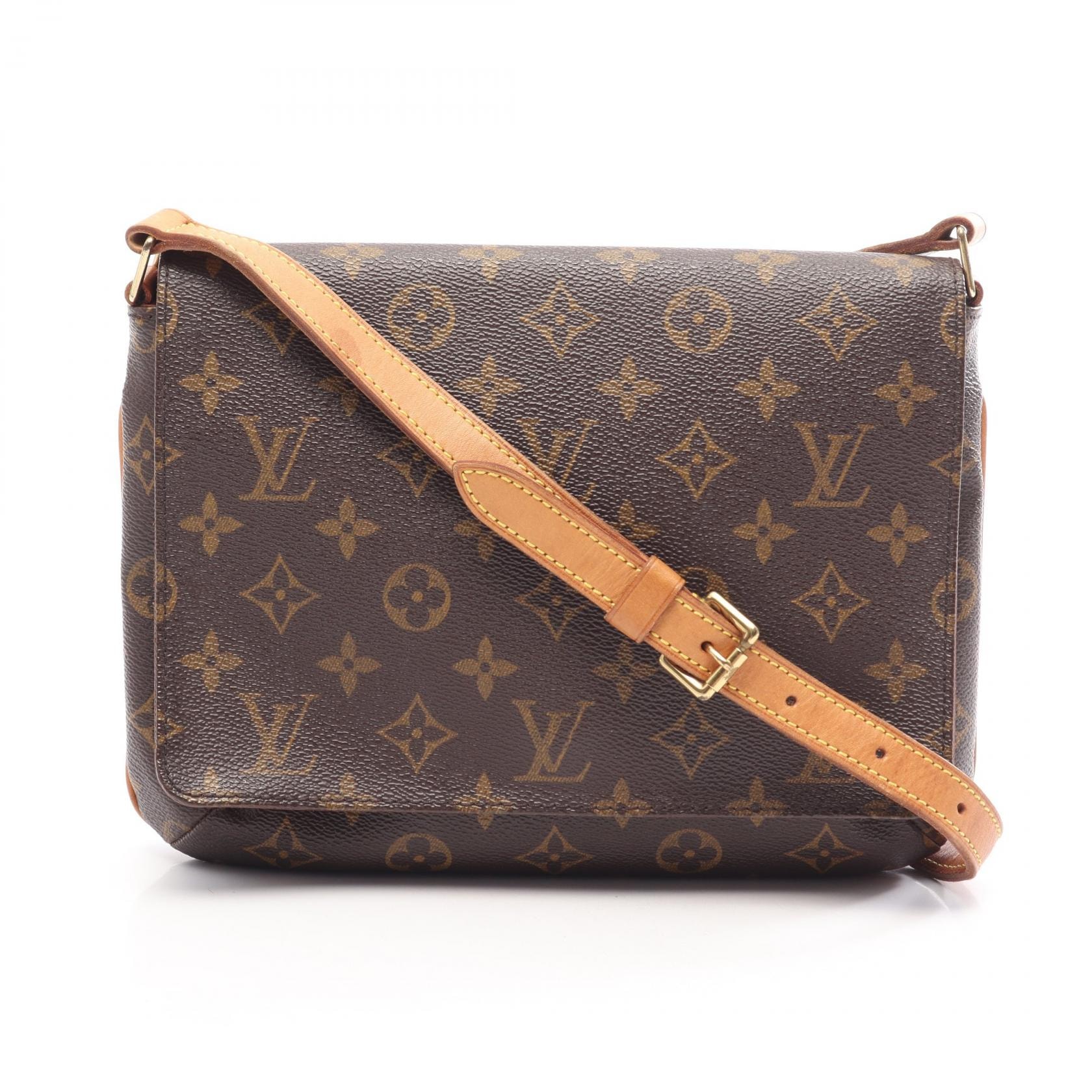 ルイ・ヴィトン LOUIS VUITTON ミュゼットタンゴ ショートストラップ ショルダーバッグ バッグ PVCコーティングキャンバス レザー モノグラム レディース ブラウン系 M51257 【中古】