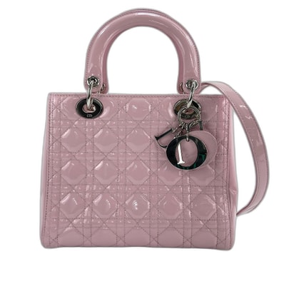 ディオール Dior レディクリスチャンディオール ミディアム 2WAY ハンドバッグ エナメル【中古】