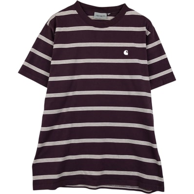 古着 カーハート Carhartt WORK IN PROGRESS 半袖 ボーダーTシャツ メンズL相当/eaa637532