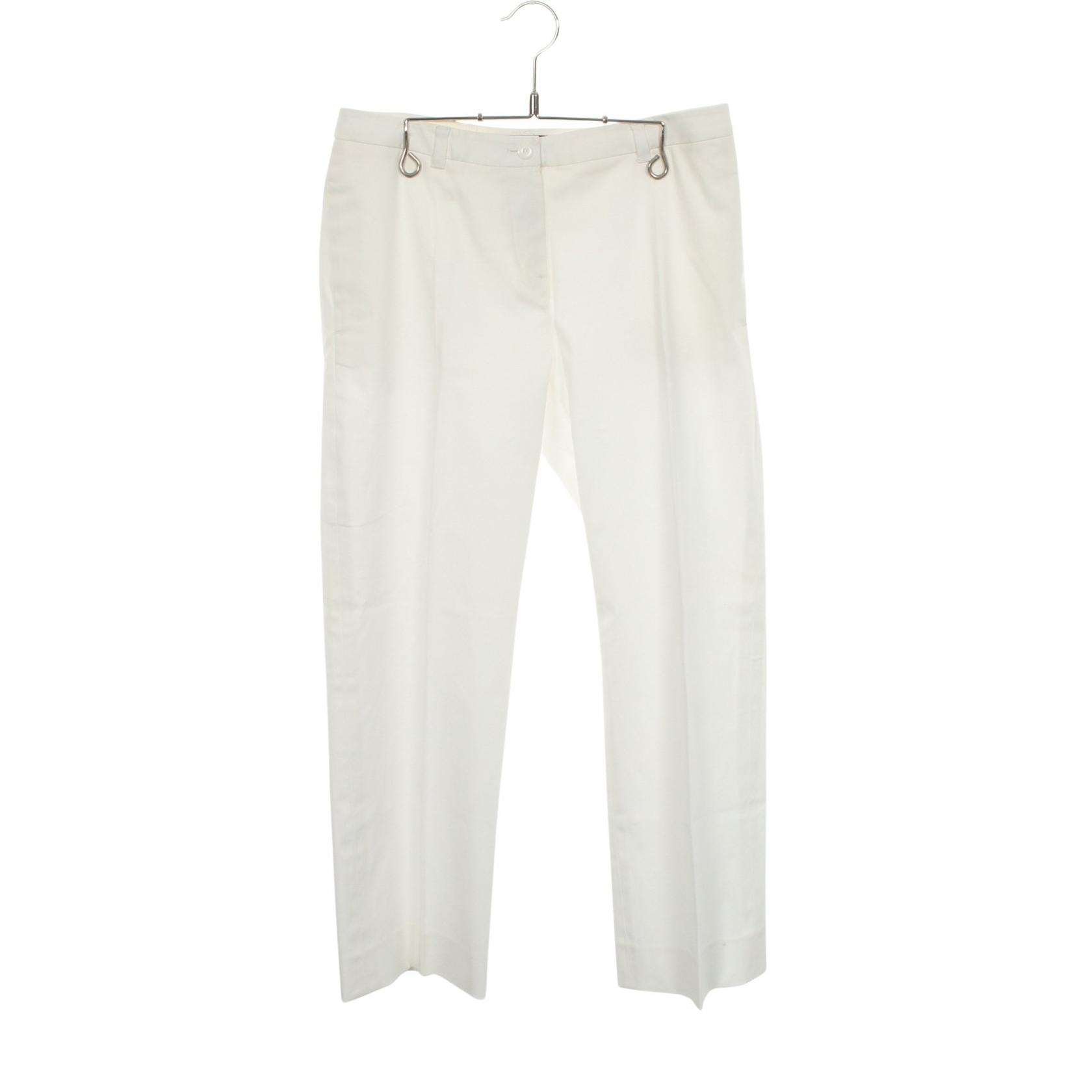 マックスマーラ MAX MARA パンツ 衣料品 ボトムス コットン レディース ホワイト系 【中古】