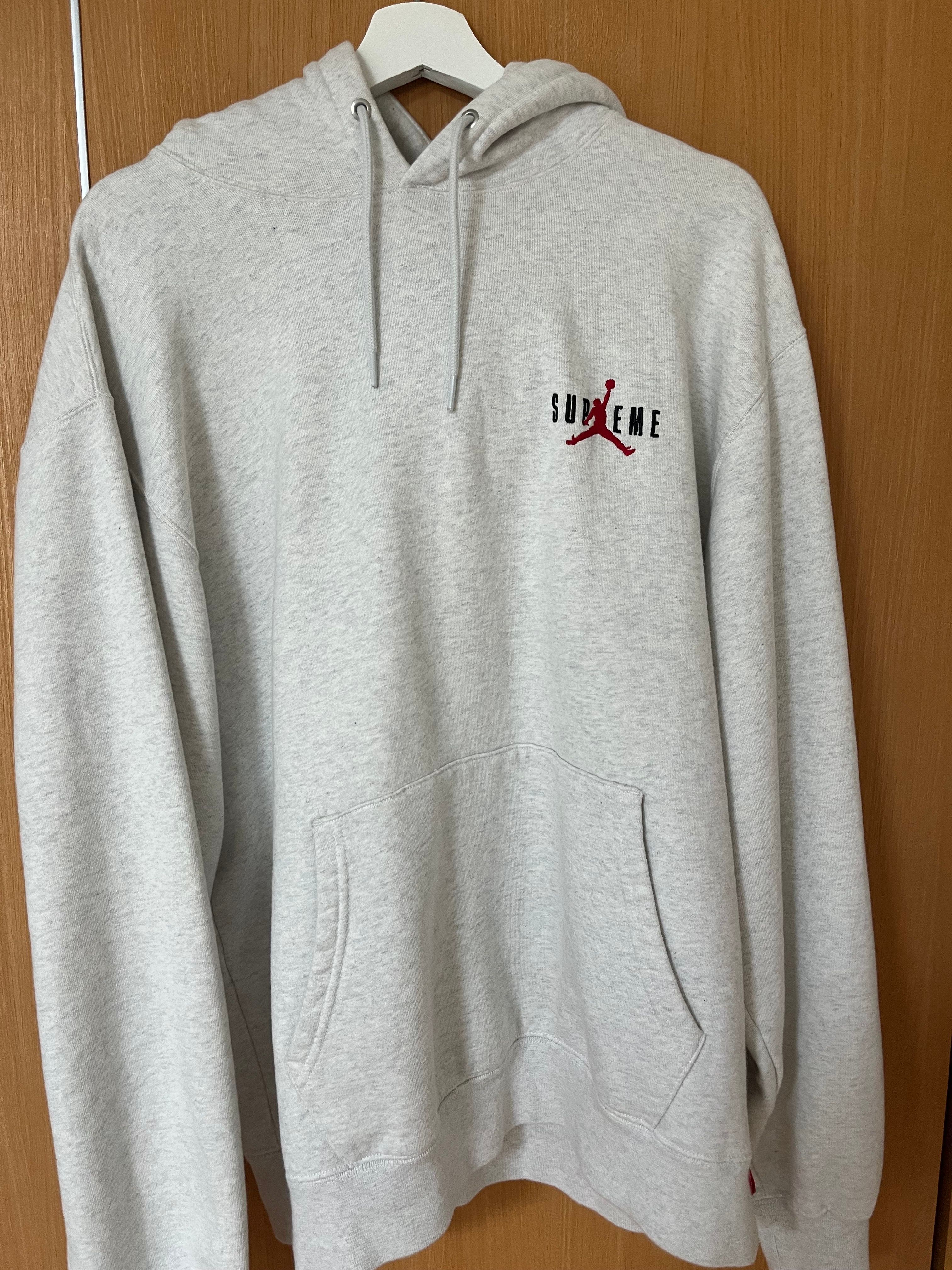 Supreme x Jordan Hooded Sweatshirt "Ash Grey" HF0836-051