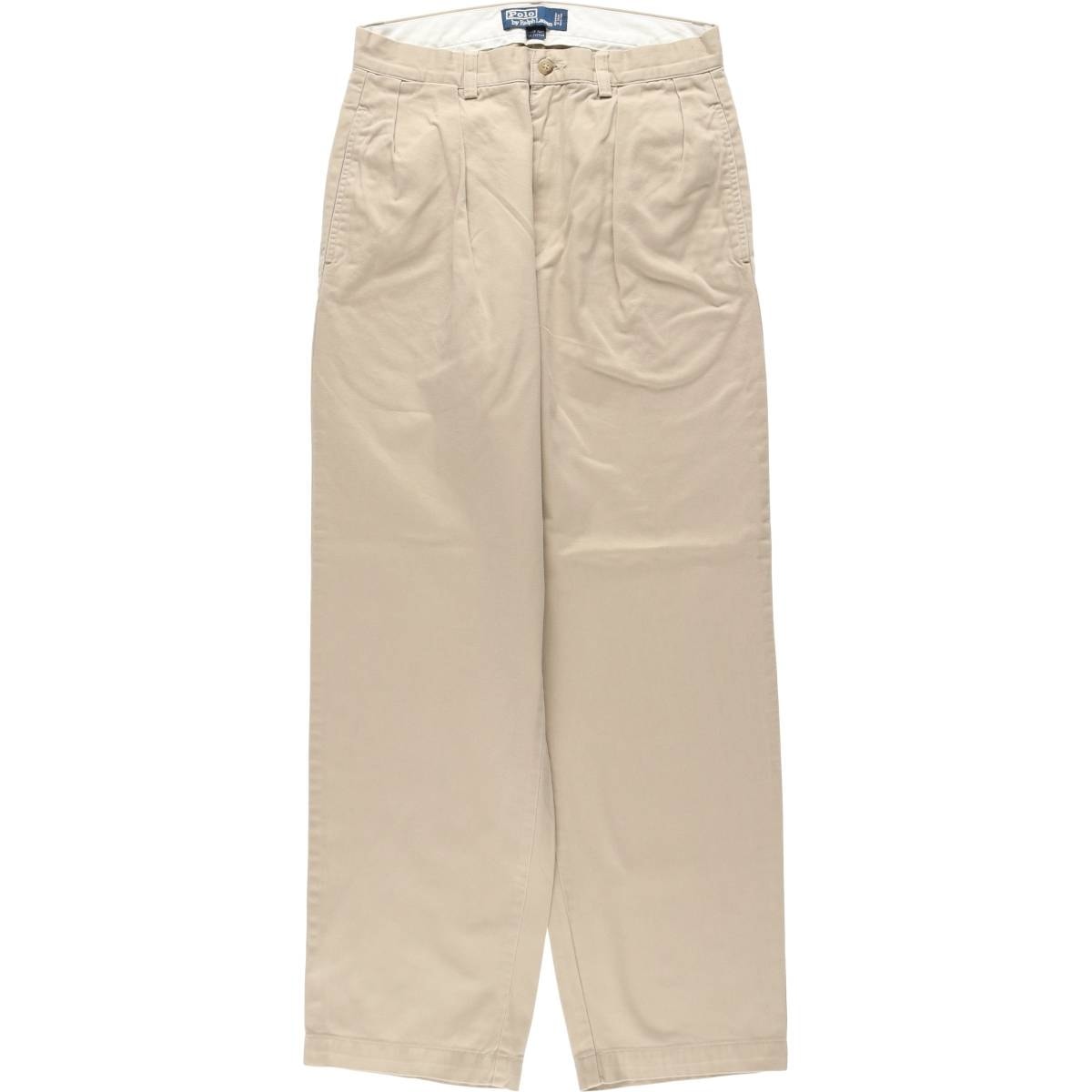 古着 ラルフローレン Ralph Lauren POLO by Ralph Lauren ANDREW PANT ツータック チノパンツ メンズw30相当/eaa650937