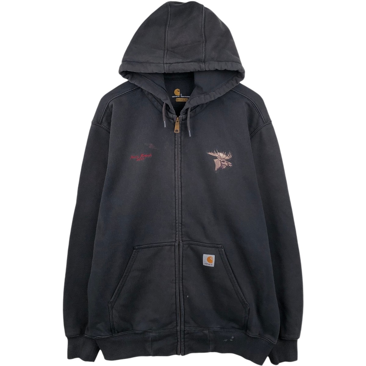 古着 カーハート Carhartt ORIGINAL FIT スウェットフルジップパーカー メンズL相当 フルジップ/eaa675991