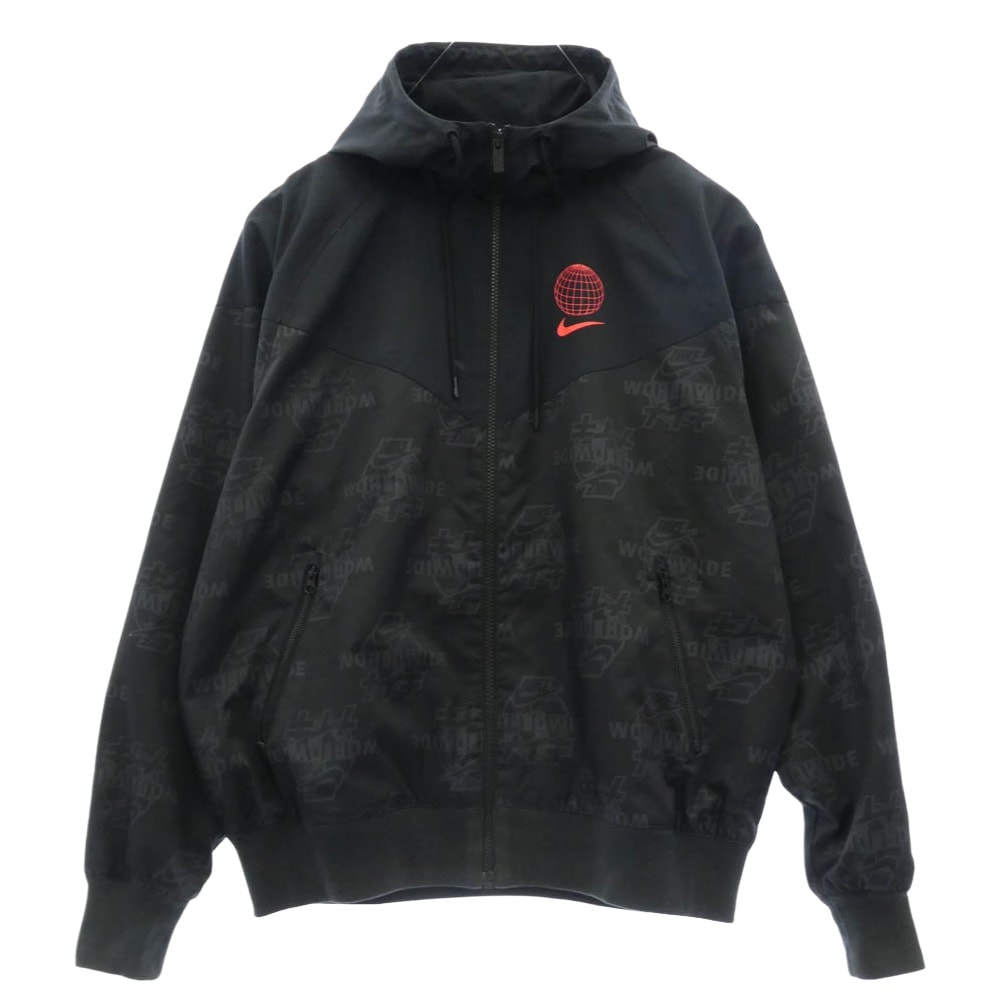 NIKE ナイキ ナイロンジャケット DA1477-010 Sportswear Windrunner ウィンドランナー ジャケット ブラック系 レッド系 グレー系 L【中古】