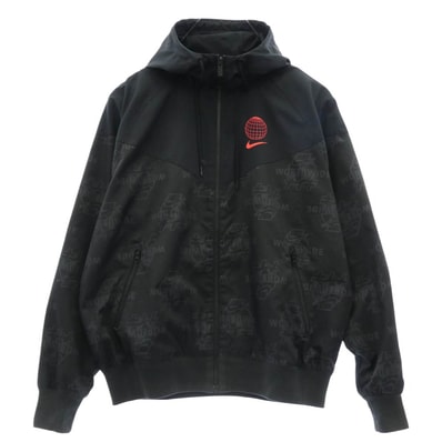 NIKE ナイキ ナイロンジャケット DA1477-010 Sportswear Windrunner ウィンドランナー ジャケット ブラック系 レッド系 グレー系 L【中古】