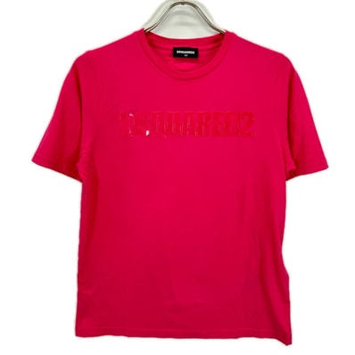 ディースクエアード DQ2234 ピンク ロゴTシャツ 12Y