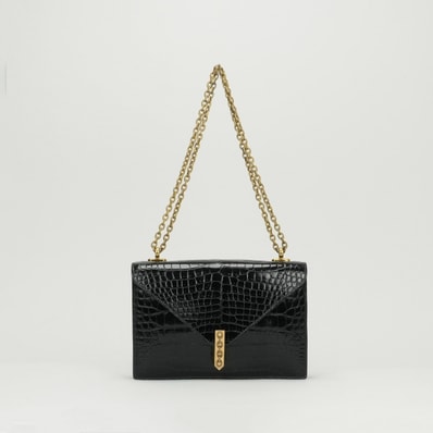 エルメス HERMES アルカザール バッグ ショルダーバッグ クロコダイル ノワール noir ブラック black 黒 ゴールド金具