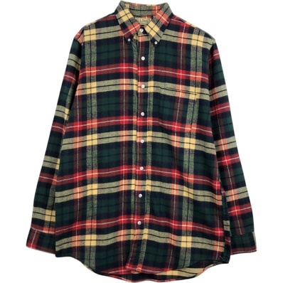 古着 エルエルビーン L.L.Bean 長袖 ボタンダウン フランネルシャツ USA製 メンズM相当/eaa666143