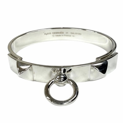 美品 エルメス バングル コリエドシアン ブレスレット ST シルバー