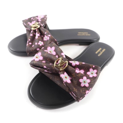 未使用品 ルイヴィトン サンダル ブラウン レディース 38 1AGVXU