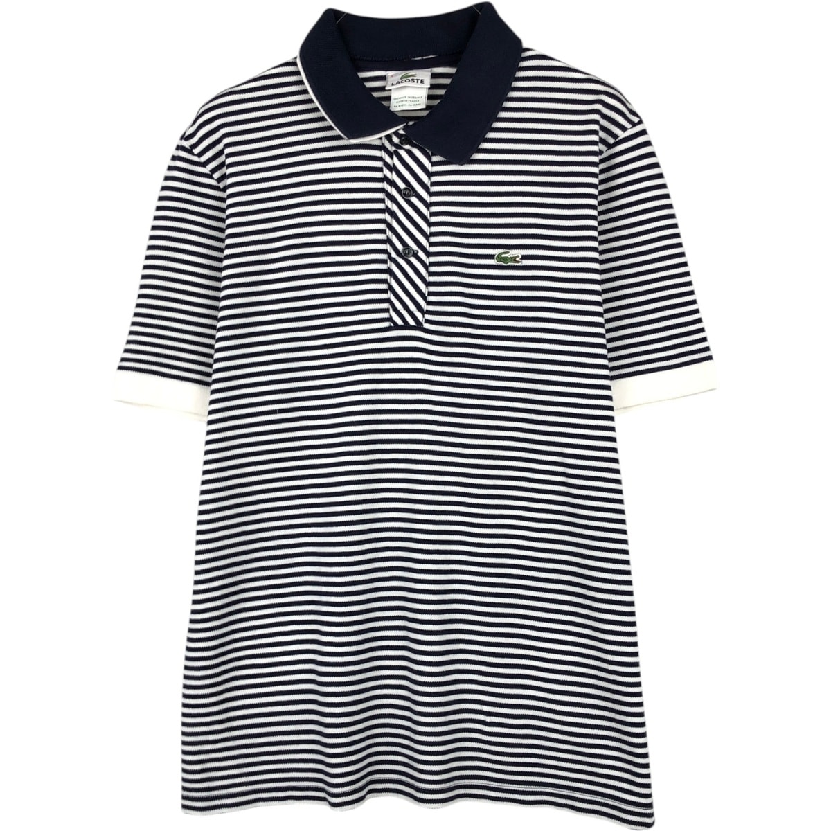 古着 ラコステ LACOSTE フランス企画 半袖 ボーダー ポロシャツ 4 メンズM相当/eaa623068