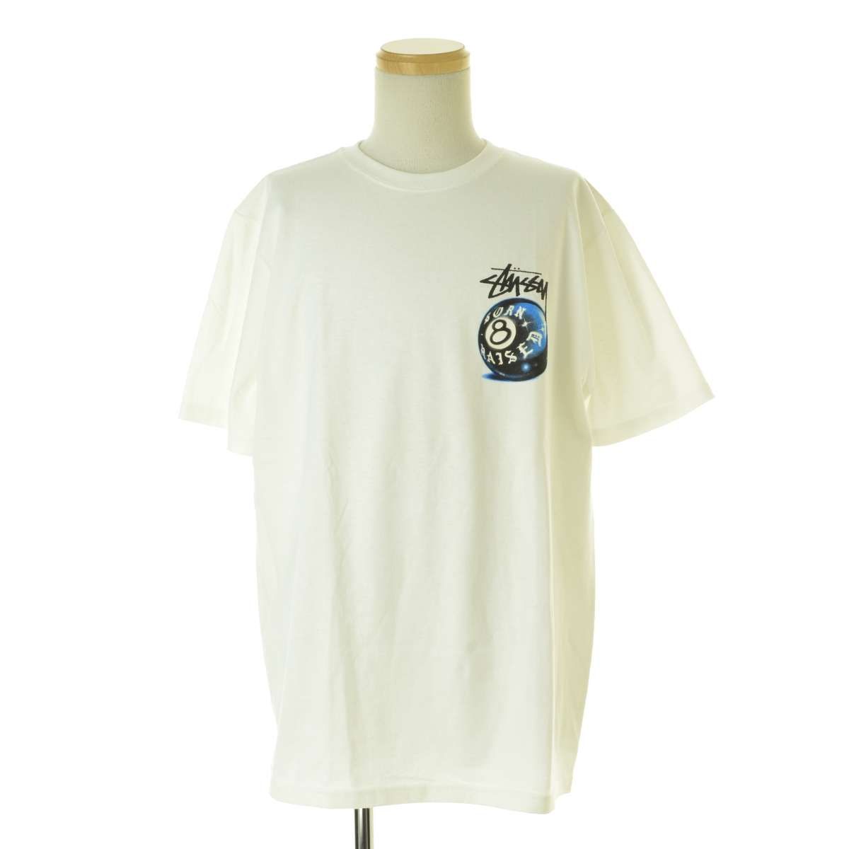 Stussy Born x Raised 8 Ball Tee "White"