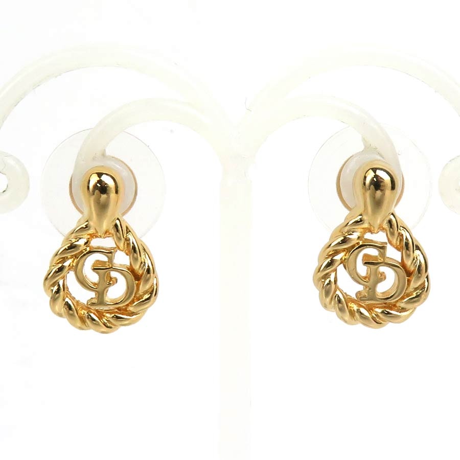 クリスチャンディオール Christian Dior ピアス メタル ゴールド レディース【中古】 56650a