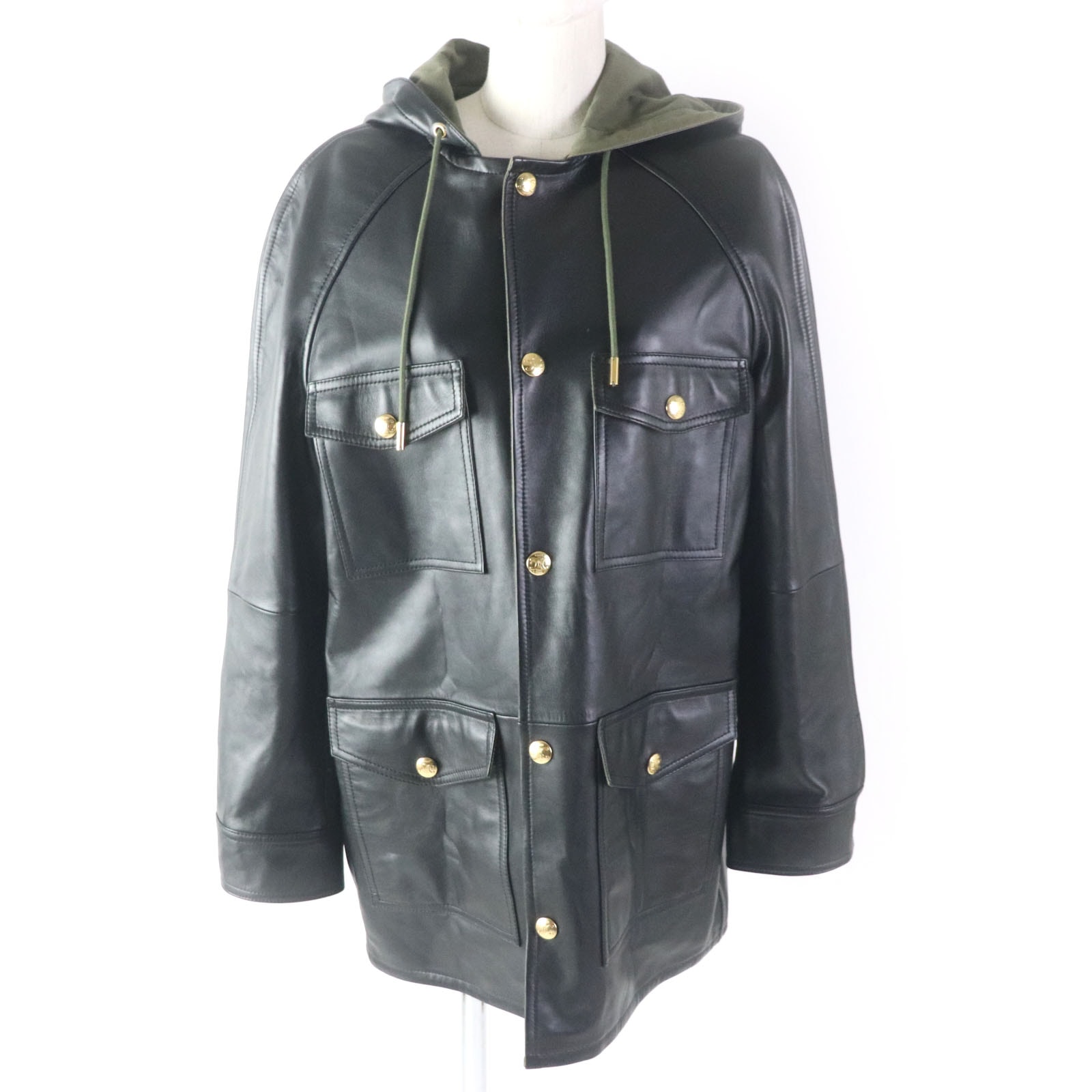 美品 セリーヌ パーカー プロンジェ ブラック レディース 34