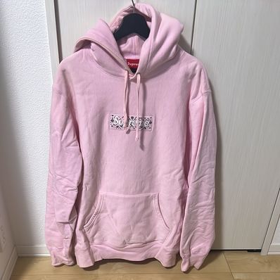Supreme Bandana Box Logo Hooded Sweatshirt "Pink"