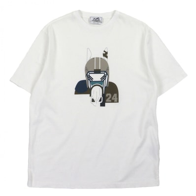 極美品 エルメス 半袖Tシャツ クォーターバッシュ ホワイト メンズ XS