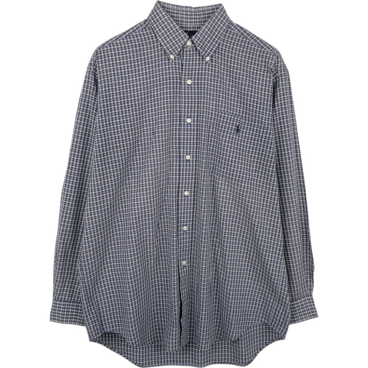 古着 ラルフローレン Ralph Lauren BLAIRE 長袖 ボタンダウンチェックシャツ メンズM相当/eaa666302