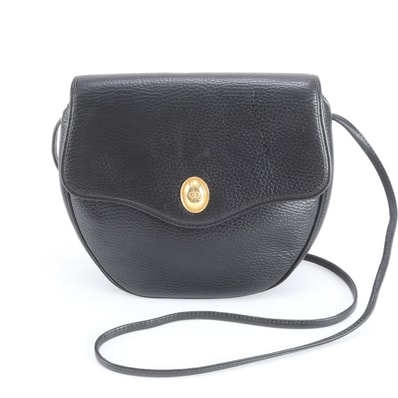 ■美品 クリスチャンディオール CD ロゴショルダーバッグ レザー