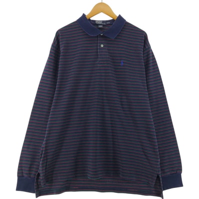 古着 ラルフローレン Ralph Lauren POLO by Ralph Lauren 長袖 ボーダー ポロシャツ メンズXL相当/eaa528841