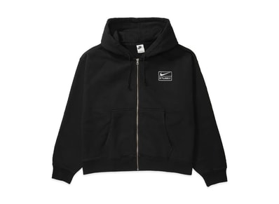Stussy x Nike Stone Washed Fleece Zip Hoodie "Black" (US Size) FJ9175-010