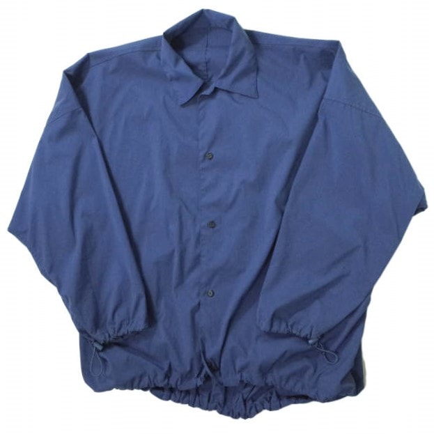 URU ウル 22SS 日本製 TASLAN NYLON - LONG SLEEVE SHIRTS タスランナイロン ロングスリーブシャツ 22STN01 2 BLUE 長袖 オーバーシャツ トップス g7627