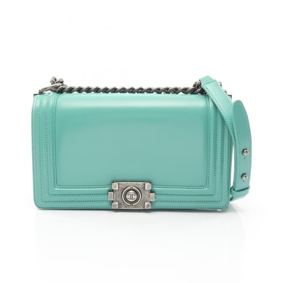 シャネル CHANEL ボーイシャネル ショルダーバッグ バッグ レザー レディース グリーン系 A67086 【中古】