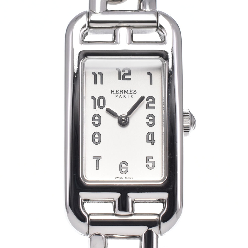 エルメス HERMES NA2.110 ナンタケット シルバー クォーツ レディース 良品 箱・保証書付き 腕時計 M#148237