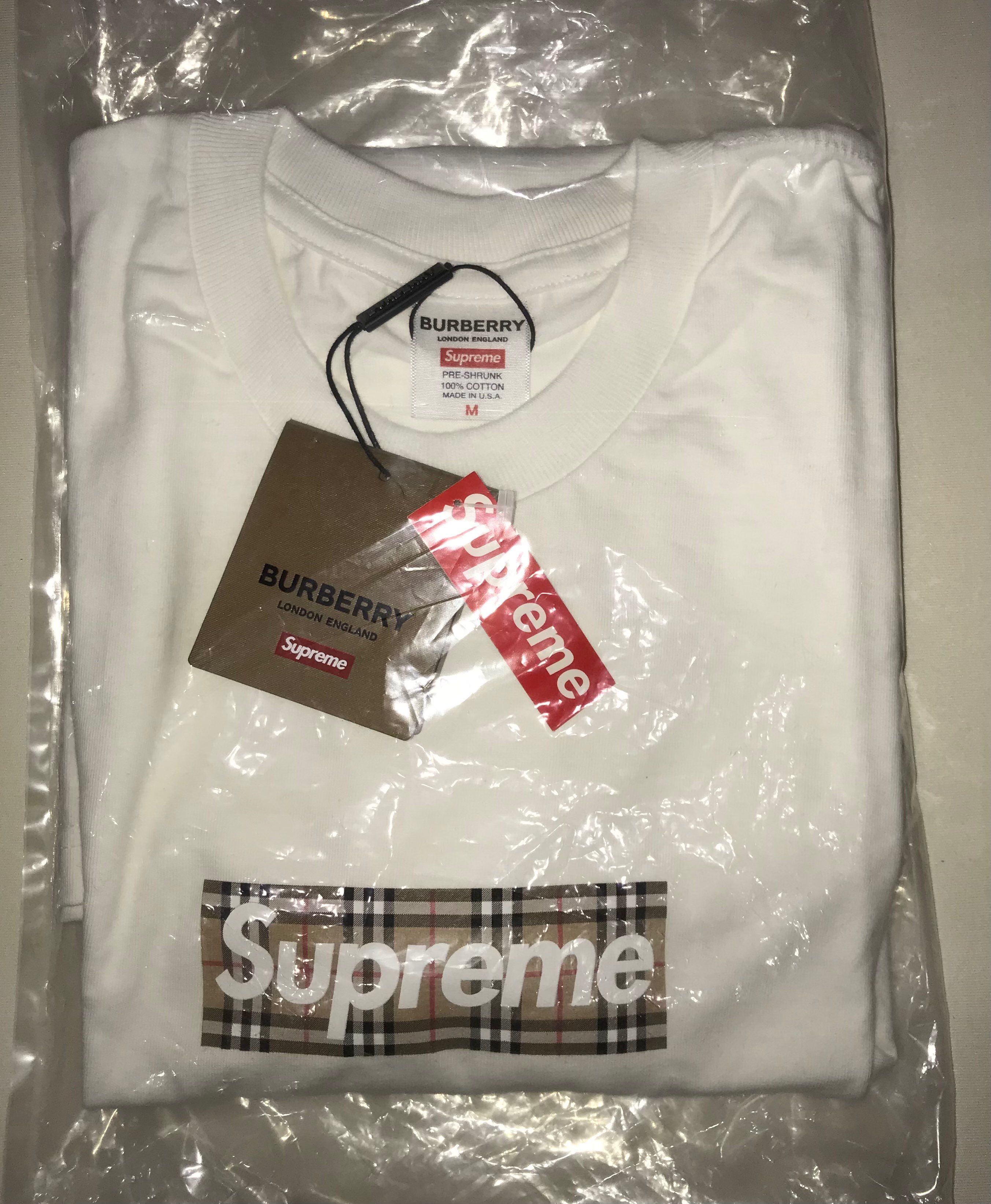 Supreme / Burberry Box Logo Tee "White"