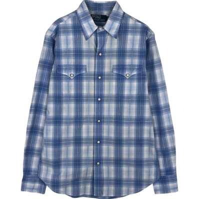 古着 ラルフローレン Ralph Lauren POLO by Ralph Lauren 長袖 ウエスタンシャツ メンズS相当/eaa612411