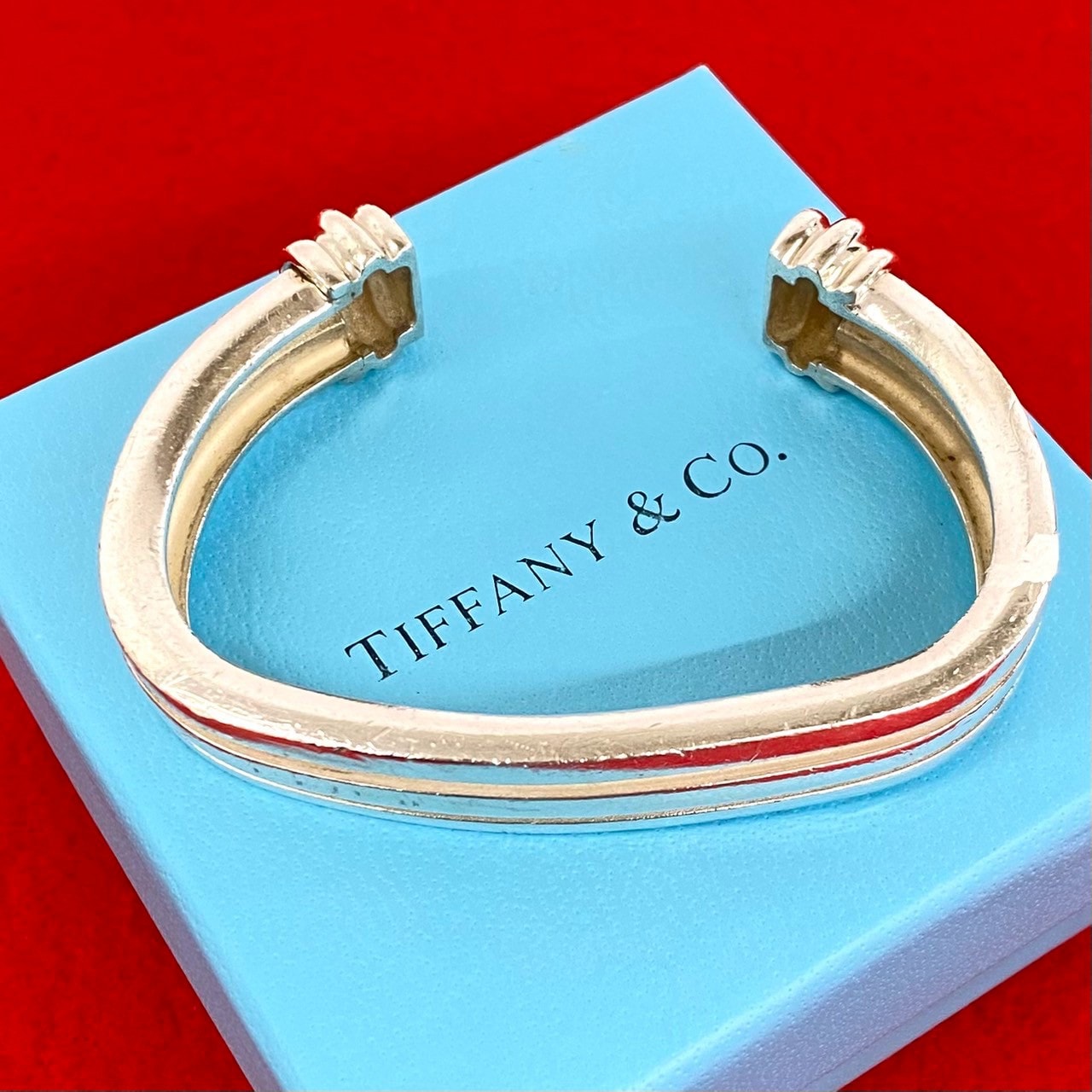 TIFFANY&Co. ティファニー グルーブド カフ バングル シルバー925 バングル シルバー
 22422