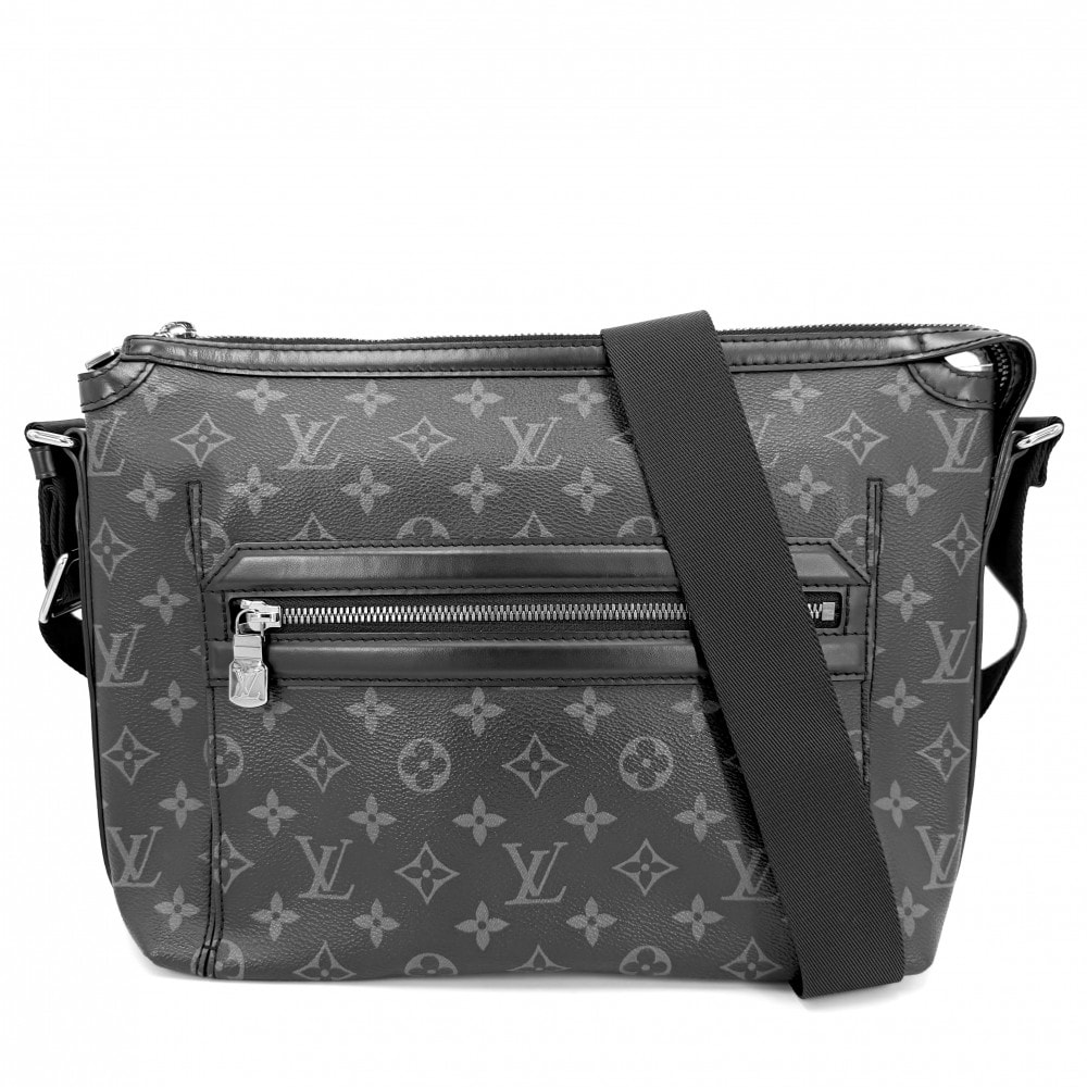 LOUIS VUITTON ルイヴィトン ショルダーバッグ モノグラムエクリプス オデッセイメッセンジャーPM 肩掛け 斜め掛け M44223    ブラック 黒 シルバー金具 メンズ【中古品】