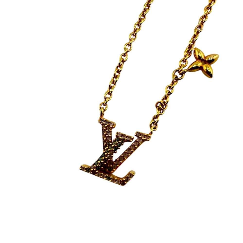 ルイヴィトン LOUIS VUITTON ネックレス モノグラム コリエ LV アイコニック M00985 ゴールド