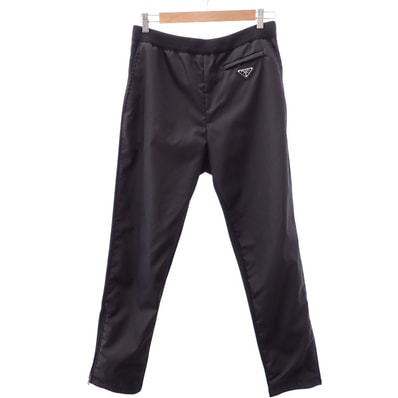 プラダ ニット切替ナイロンパンツ 48 ブラック メンズ 【中古】【Aランク】